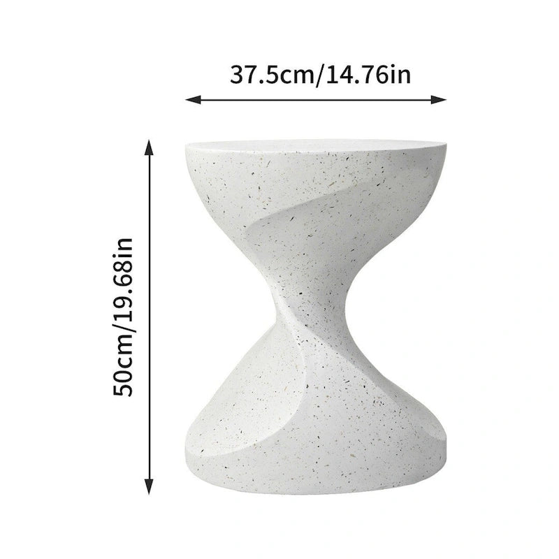 Table d'appoint en béton léger Hourglass