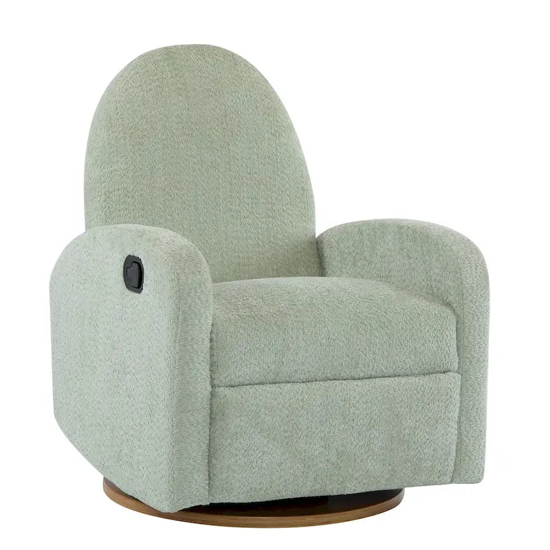 Fauteuil inclinable planeur pivotant à 360° – Rembourré en tissu avec mouvement de bascule
