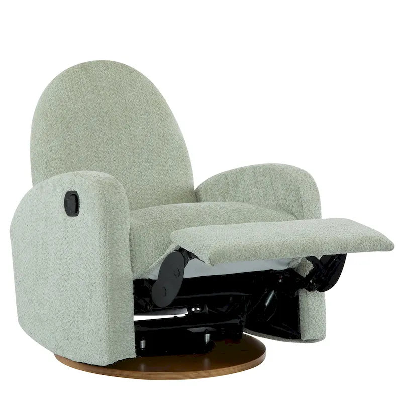 Fauteuil inclinable planeur pivotant à 360° – Rembourré en tissu avec mouvement de bascule