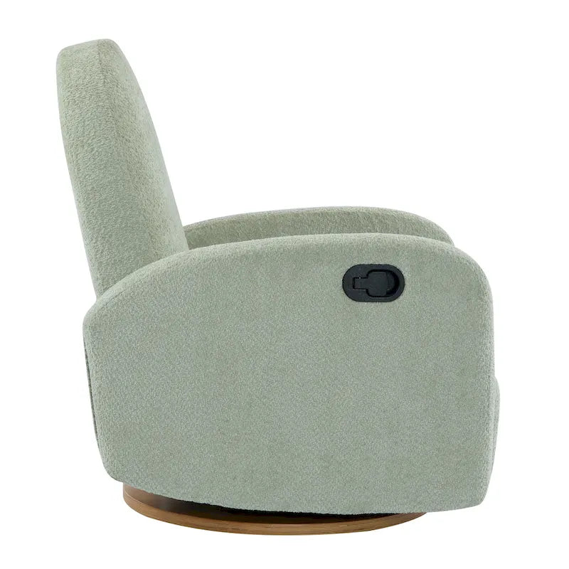 Fauteuil inclinable planeur pivotant à 360° – Rembourré en tissu avec mouvement de bascule