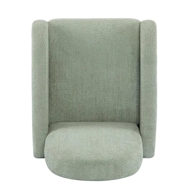 Fauteuil inclinable planeur pivotant à 360° – Rembourré en tissu avec mouvement de bascule