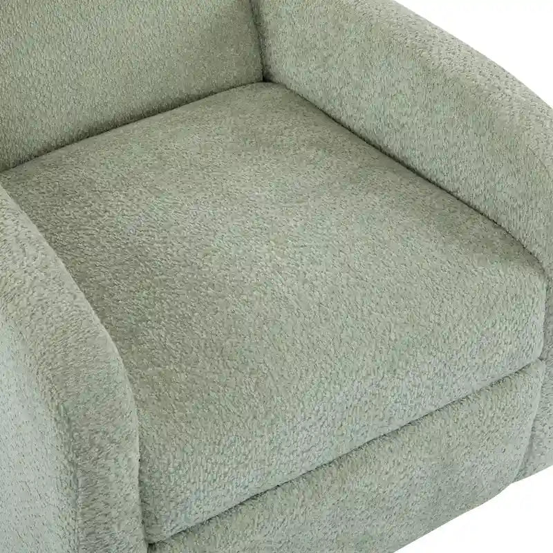Fauteuil inclinable planeur pivotant à 360° – Rembourré en tissu avec mouvement de bascule