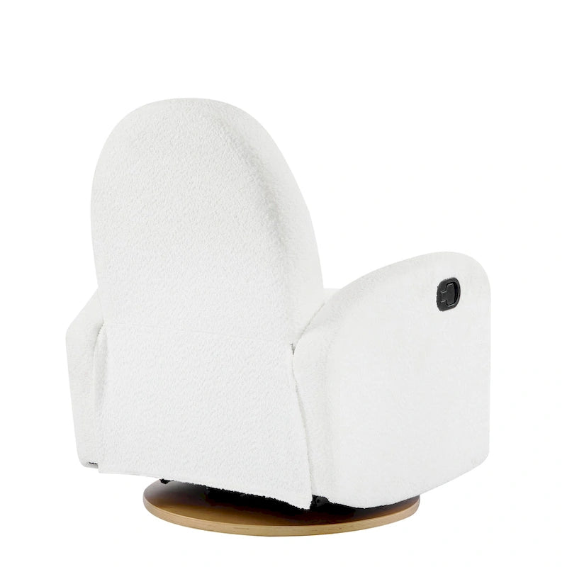 Fauteuil inclinable planeur pivotant à 360° – Rembourré en tissu avec mouvement de bascule