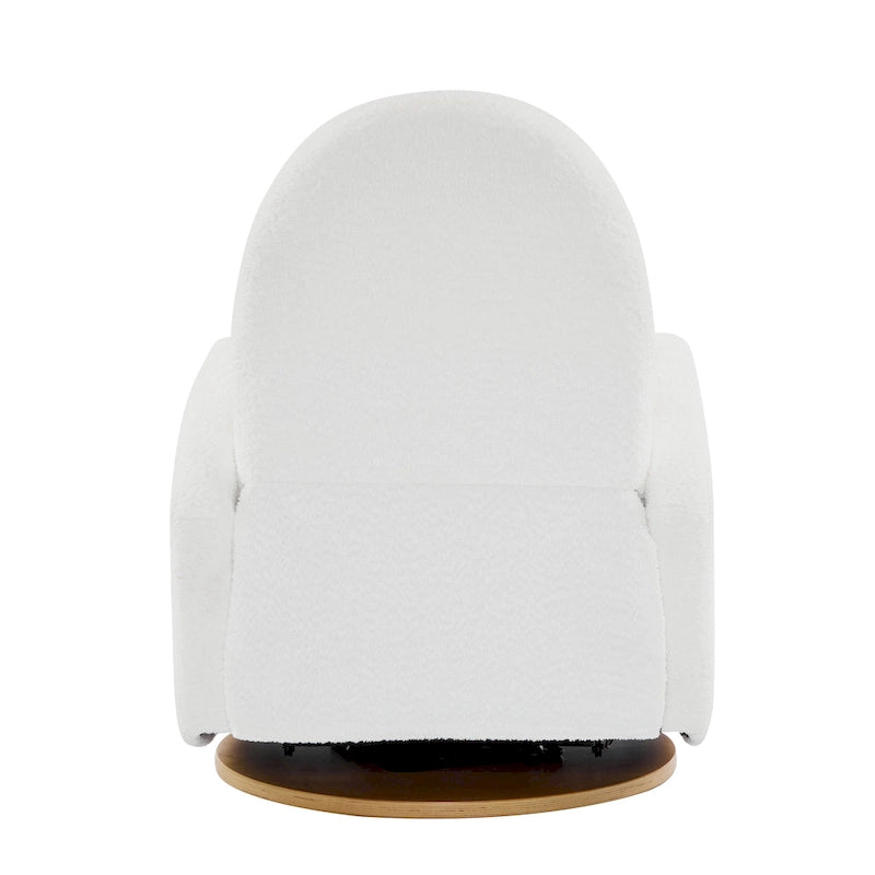 Fauteuil inclinable planeur pivotant à 360° – Rembourré en tissu avec mouvement de bascule