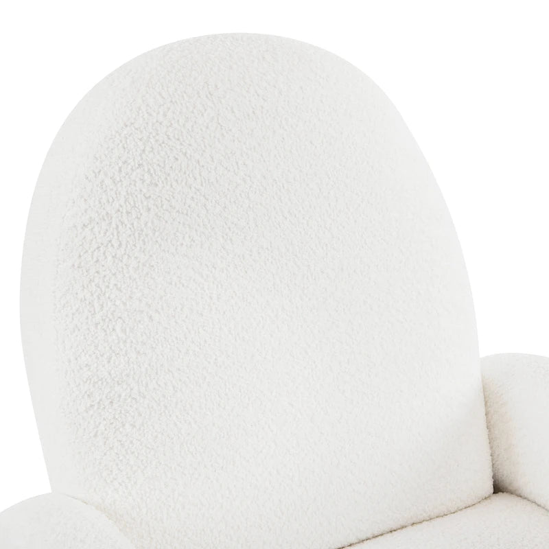 Fauteuil inclinable planeur pivotant à 360° – Rembourré en tissu avec mouvement de bascule
