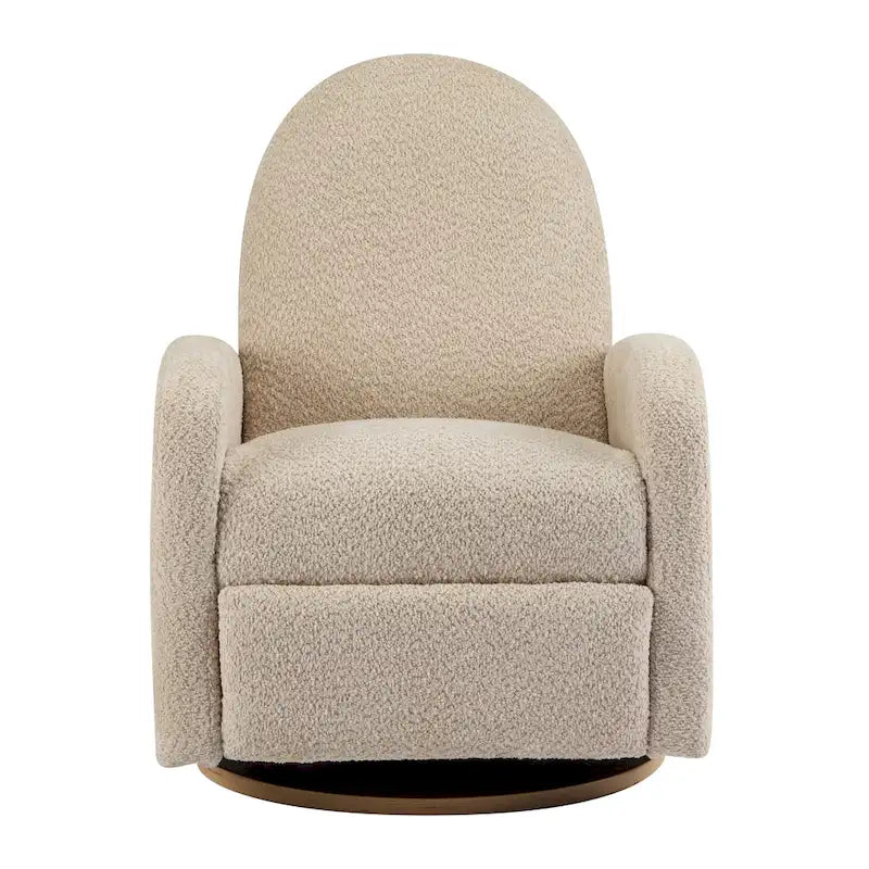 Fauteuil inclinable planeur pivotant à 360° – Rembourré en tissu avec mouvement de bascule