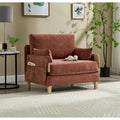 Chaise longue convertible en chenille avec dossier inclinable et poche latérale