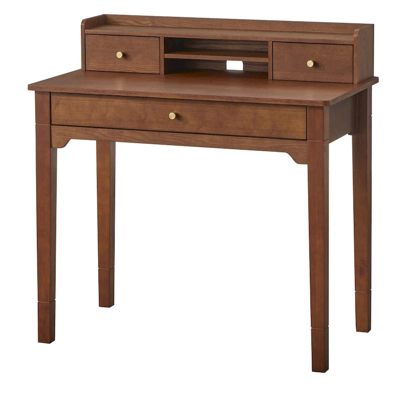 Bureau compact avec étagère de rangement