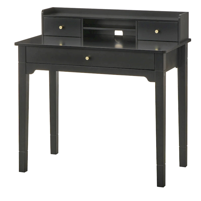 Bureau compact avec étagère de rangement