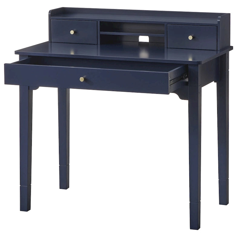 Bureau compact avec étagère de rangement