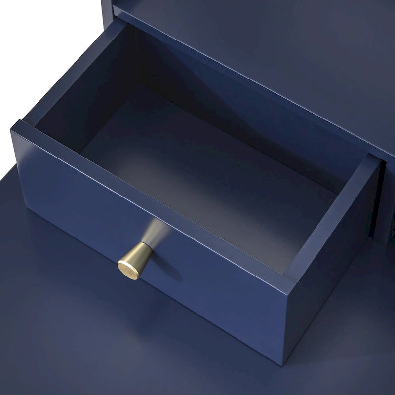 Bureau compact avec étagère de rangement