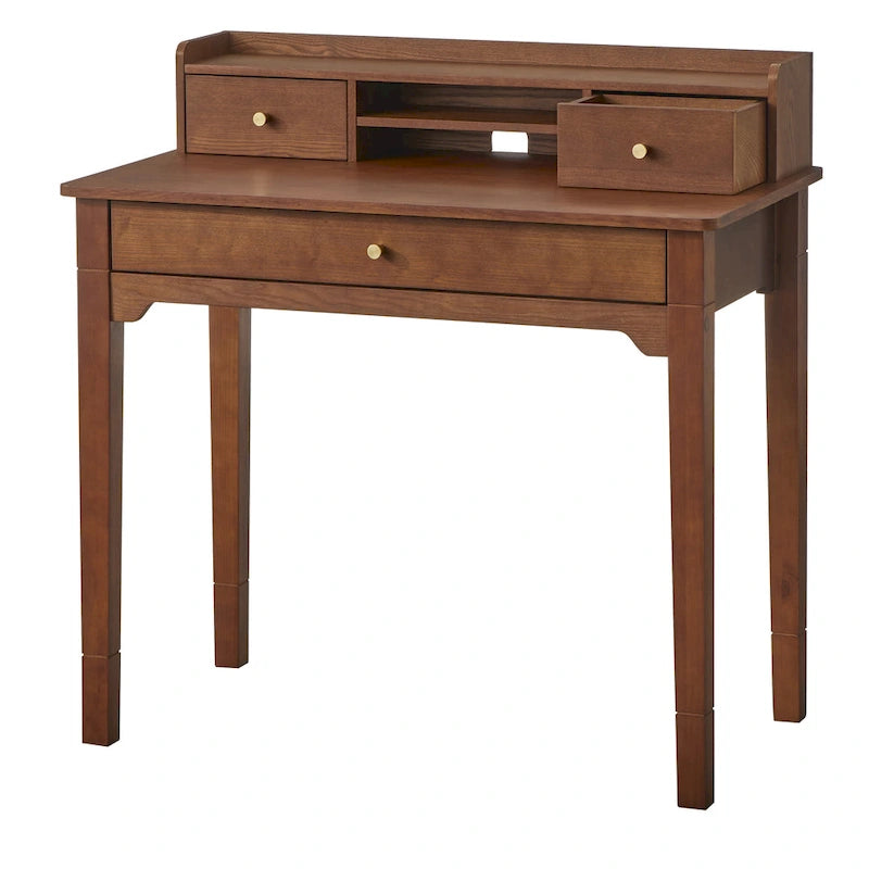 Bureau compact avec étagère de rangement