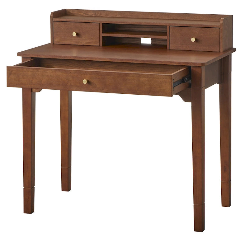 Bureau compact avec étagère de rangement