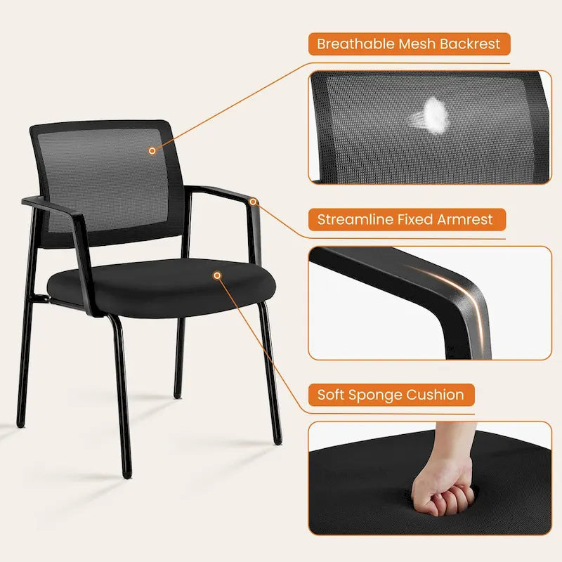 Chaise de salle à manger empilable en polypropylène avec dossier ouvert