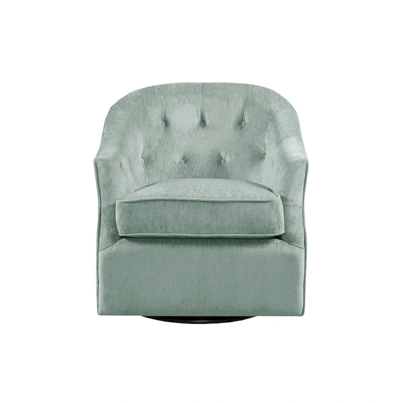 Fauteuil d'appoint pivotant à 360° avec dossier capitonné