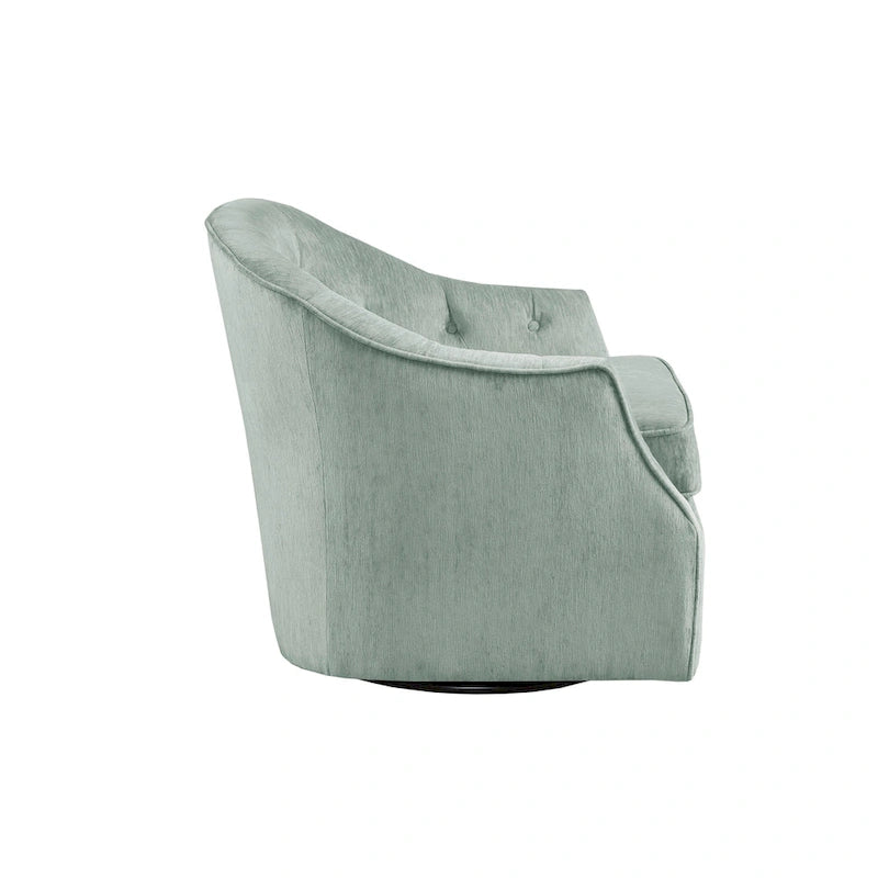 Fauteuil d'appoint pivotant à 360° avec dossier capitonné