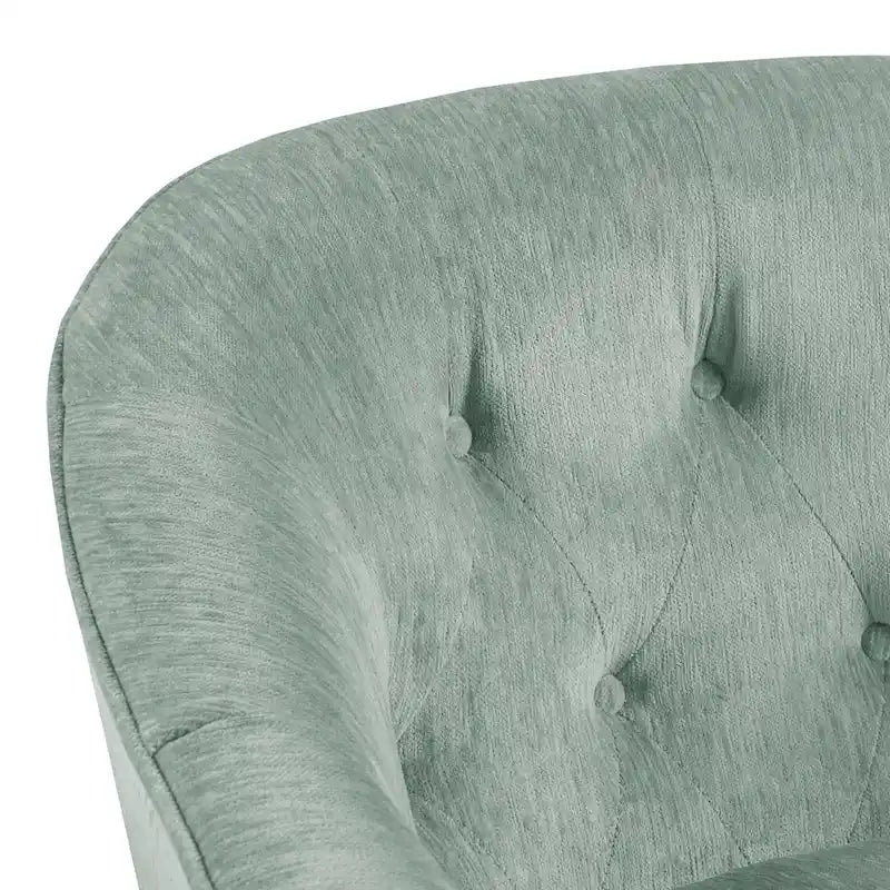 Fauteuil d'appoint pivotant à 360° avec dossier capitonné