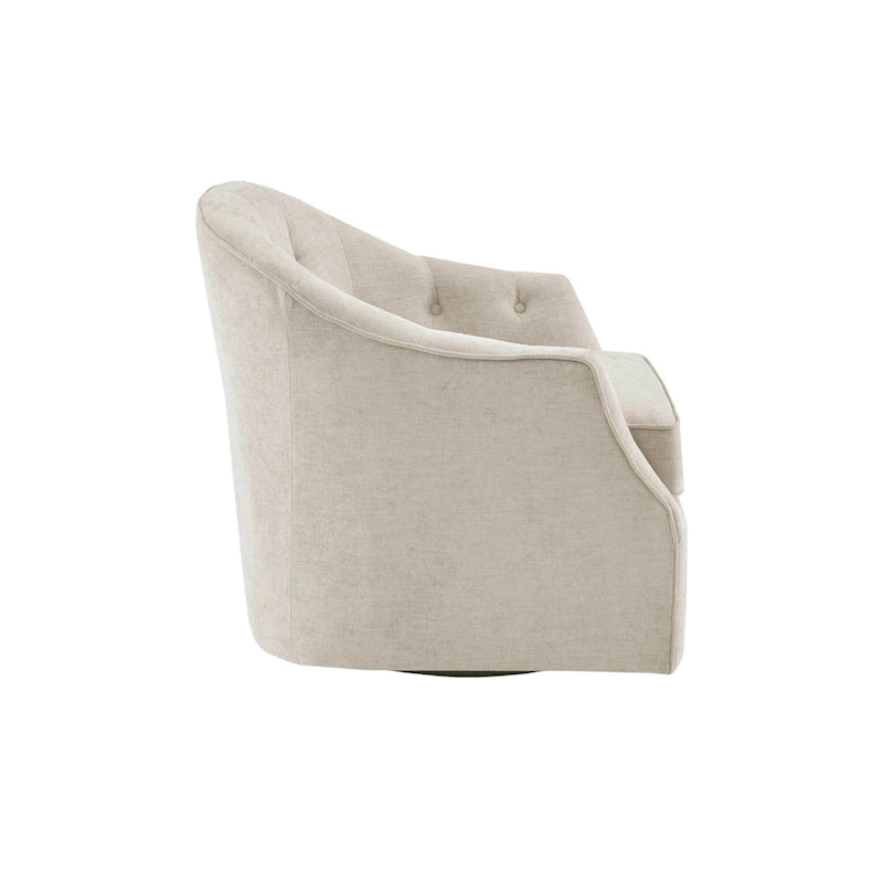 Fauteuil d'appoint pivotant à 360° avec dossier capitonné