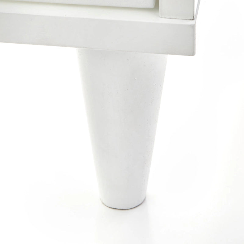 Commode à 4 tiroirs de style moderne du milieu du siècle avec poignées en laiton antique