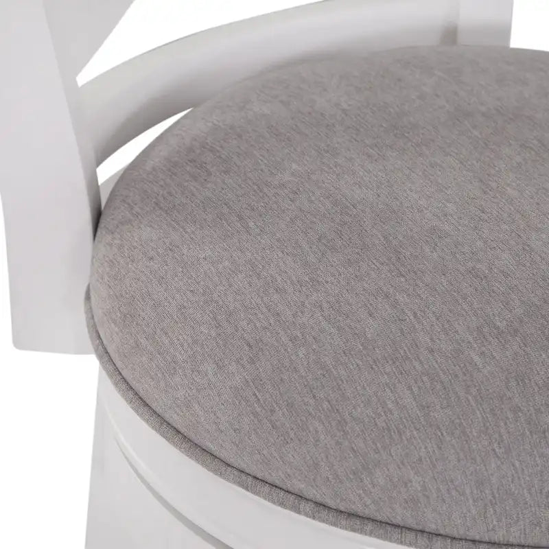 Tabouret de comptoir pivotant avec assise rembourrée et dossier en X