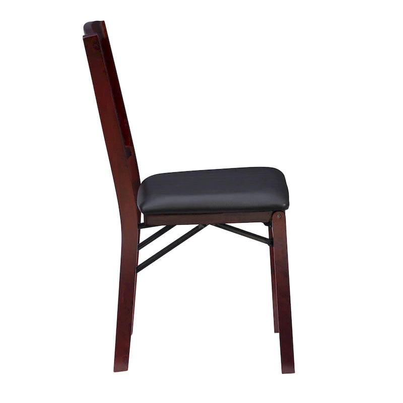 Chaises pliantes de salle à manger avec assise en similicuir