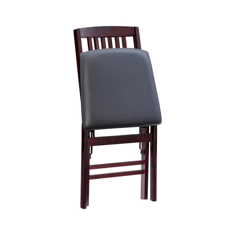 Chaises pliantes de salle à manger avec assise en similicuir