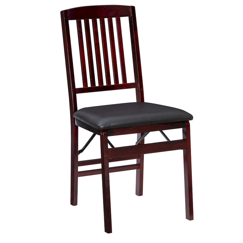Chaises pliantes de salle à manger avec assise en similicuir