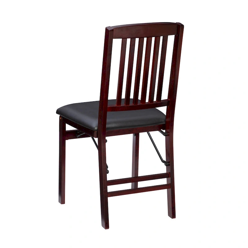 Chaises pliantes de salle à manger avec assise en similicuir