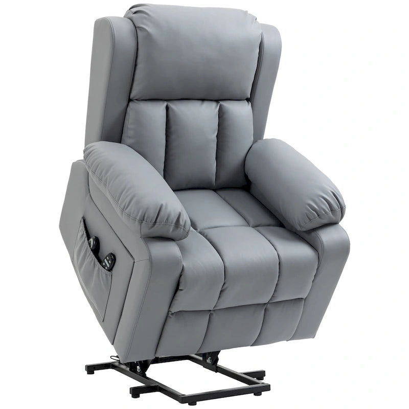 Fauteuil inclinable électrique avec fonction de levage, massage, chauffage et télécommande