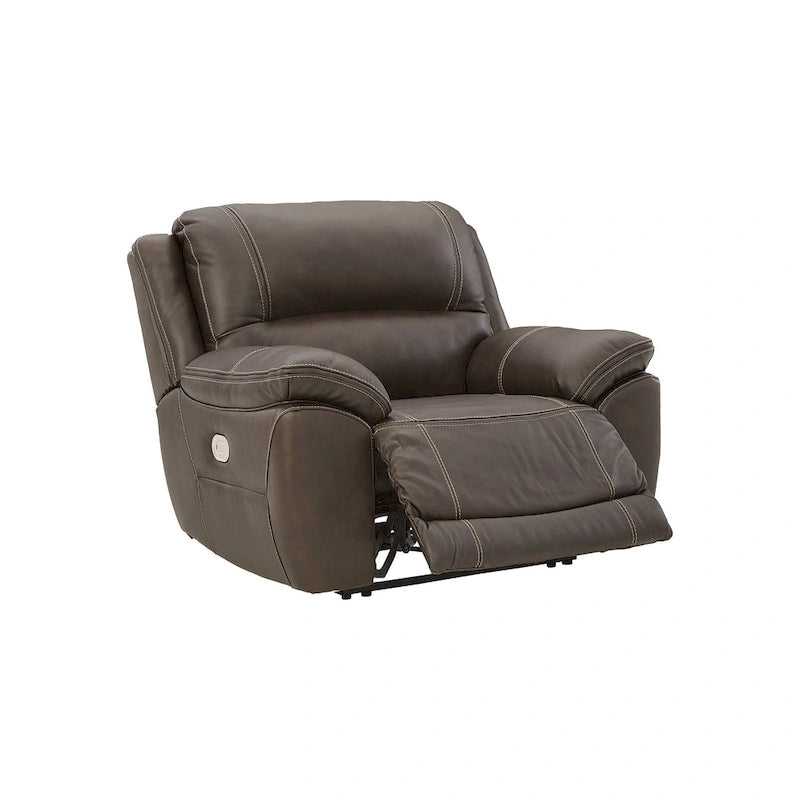 Fauteuil inclinable zéro dégagement électrique en cuir marron chocolat