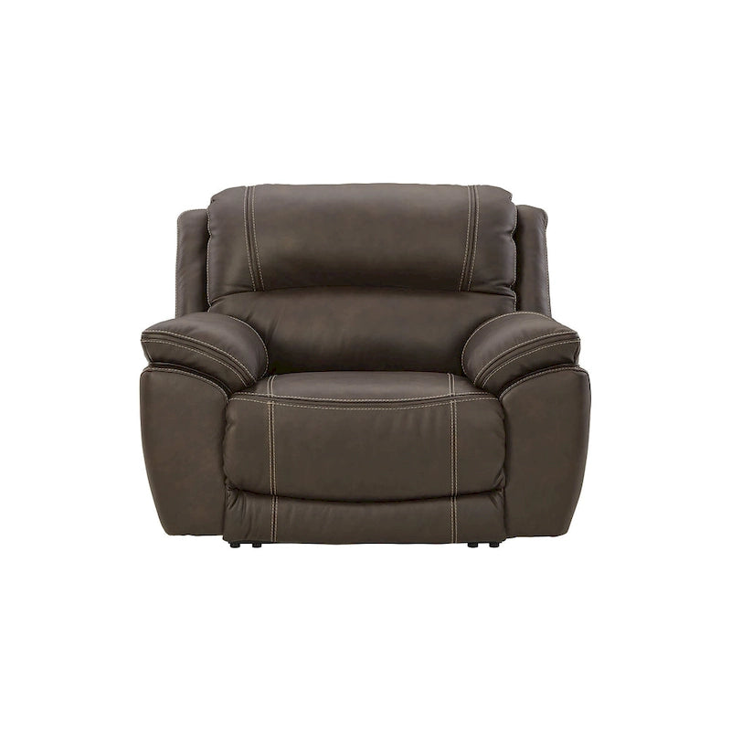 Fauteuil inclinable zéro dégagement électrique en cuir marron chocolat