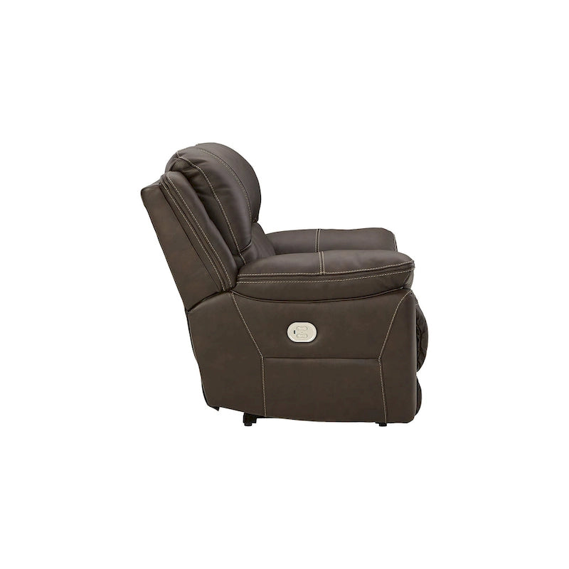 Fauteuil inclinable zéro dégagement électrique en cuir marron chocolat