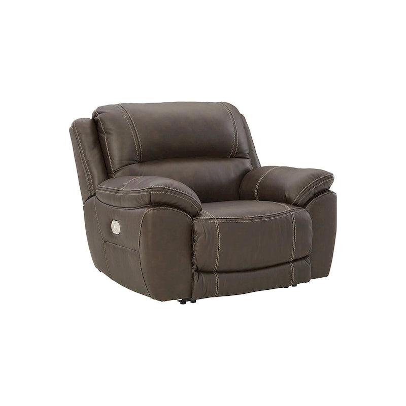 Fauteuil inclinable zéro dégagement électrique en cuir marron chocolat