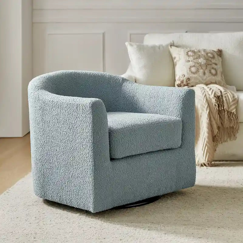 Fauteuil pivotant ergonomique moderne – Rembourré en tissu doux