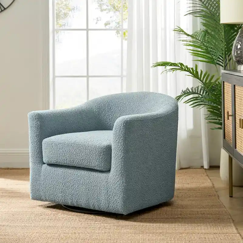 Fauteuil pivotant ergonomique moderne – Rembourré en tissu doux