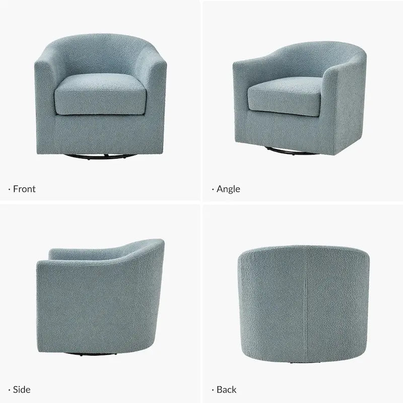 Fauteuil pivotant ergonomique moderne – Rembourré en tissu doux