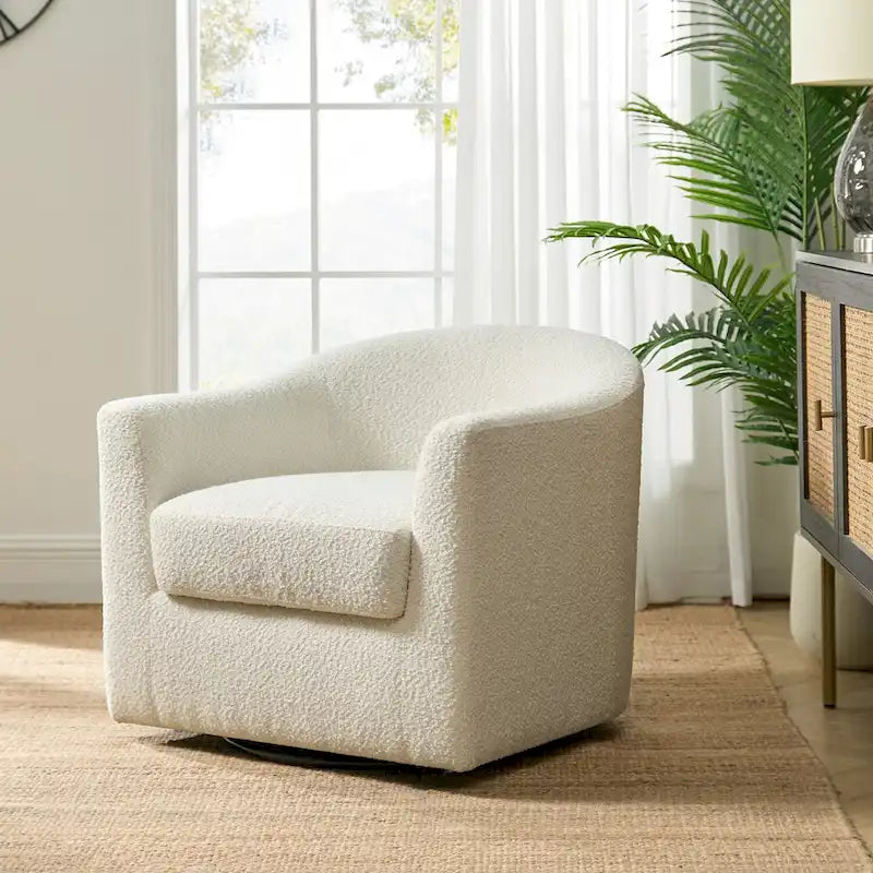 Fauteuil pivotant ergonomique moderne – Rembourré en tissu doux