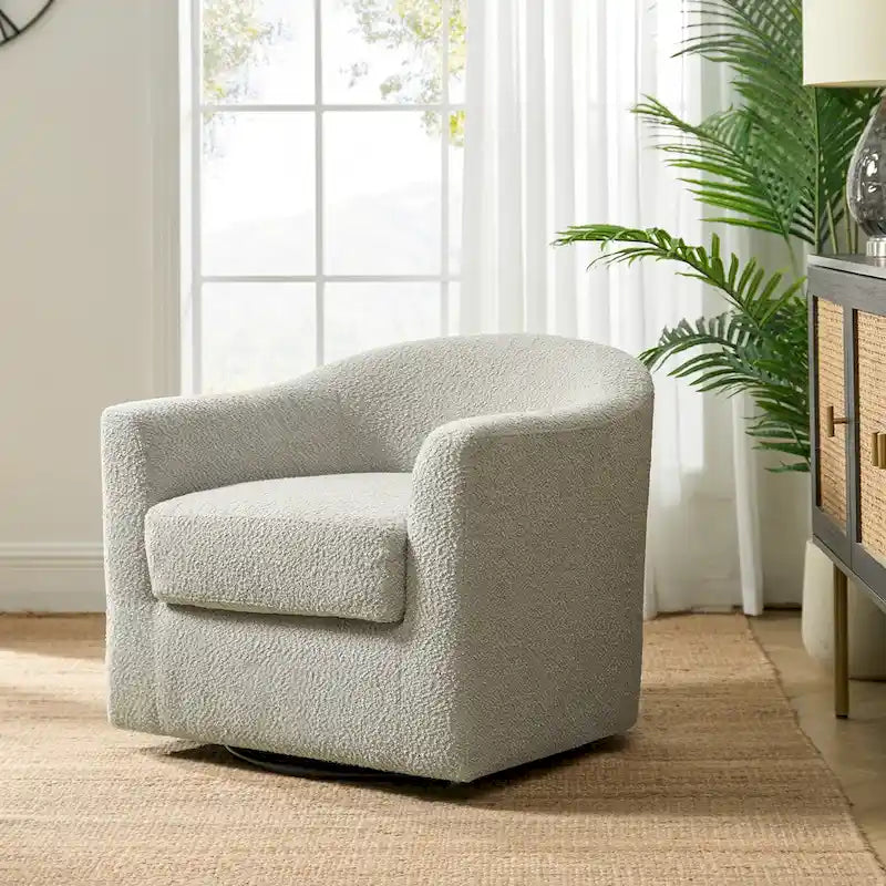 Fauteuil pivotant ergonomique moderne – Rembourré en tissu doux
