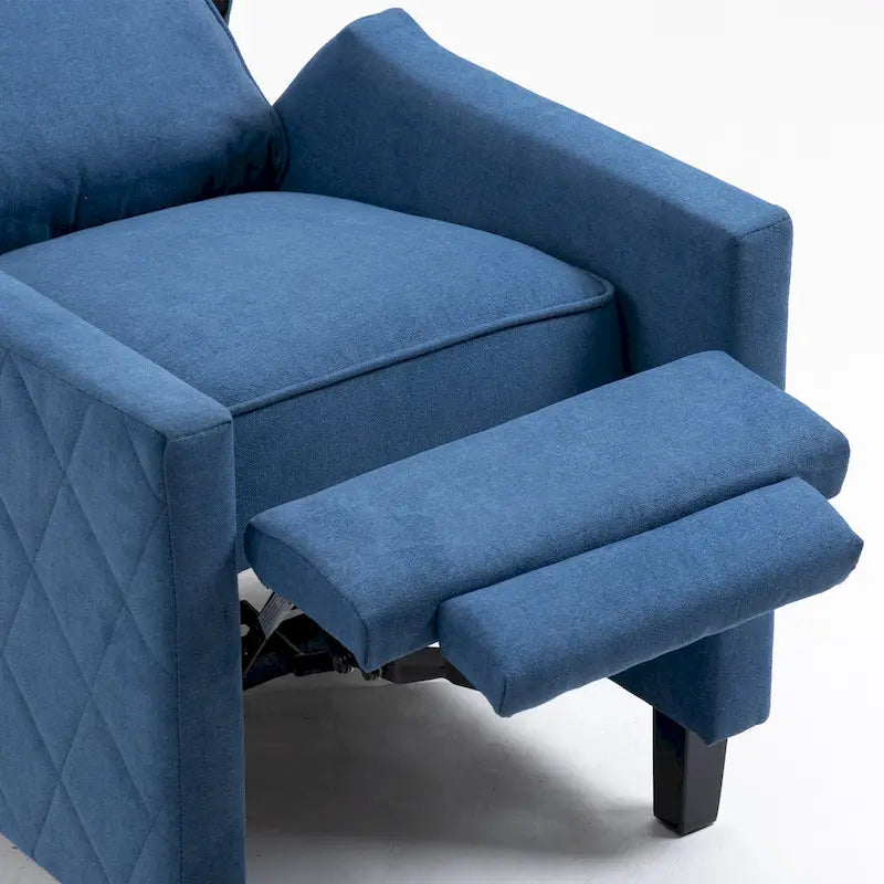 Fauteuil inclinable à dossier poussé avec oreilles – Rembourré en lin avec inclinaison réglable