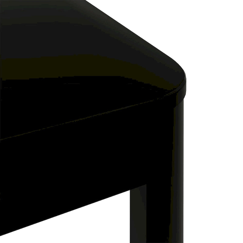 Table basse rectangulaire en pin massif à bords arrondis
