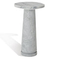 Table d'appoint ronde en marbre avec piédestal sculptural