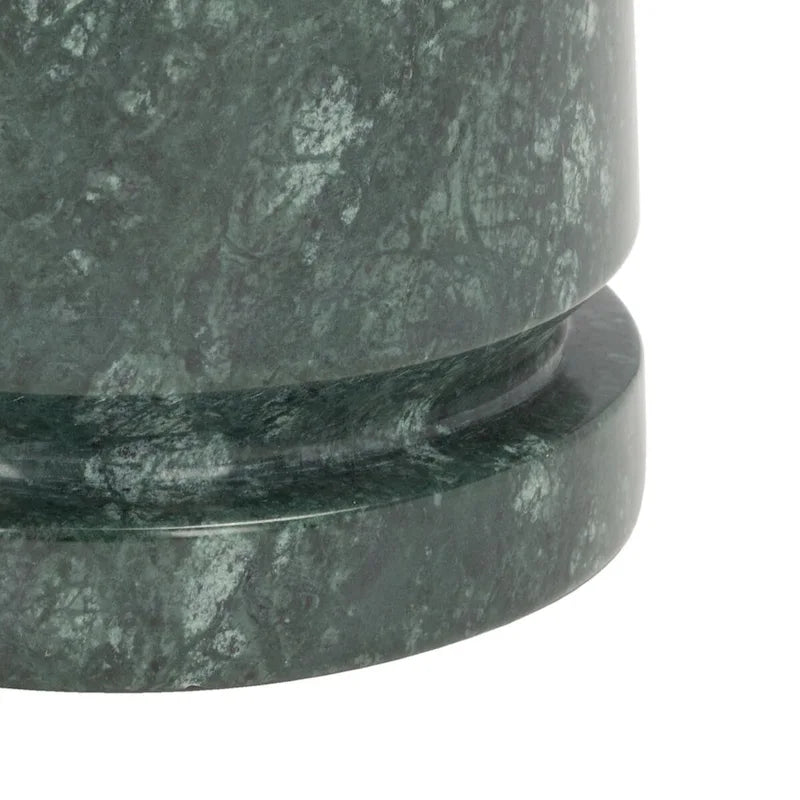 Table d'appoint ronde en marbre avec piédestal sculptural