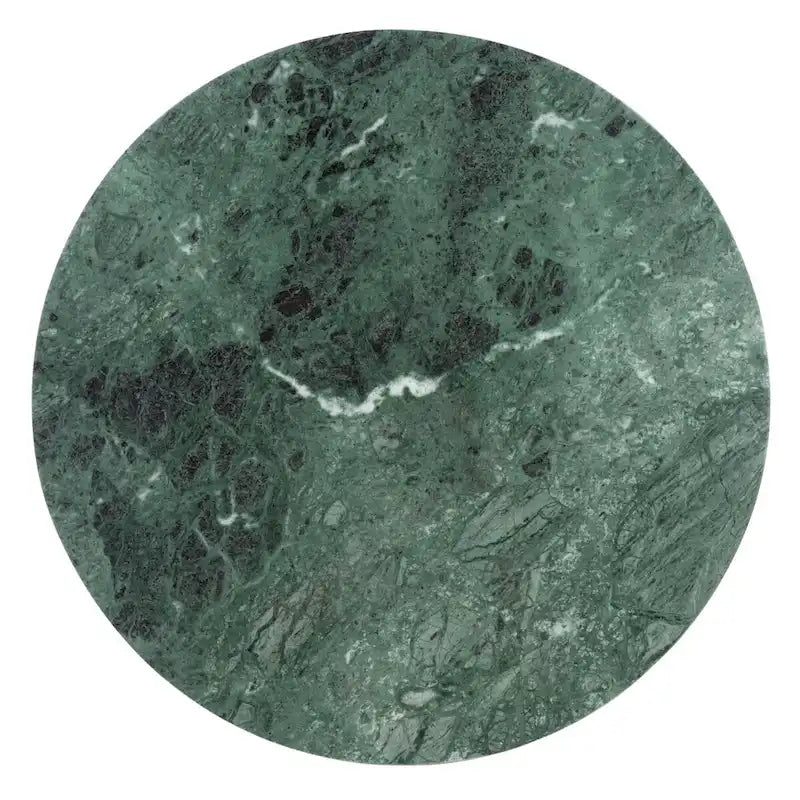 Table d'appoint ronde en marbre avec piédestal sculptural