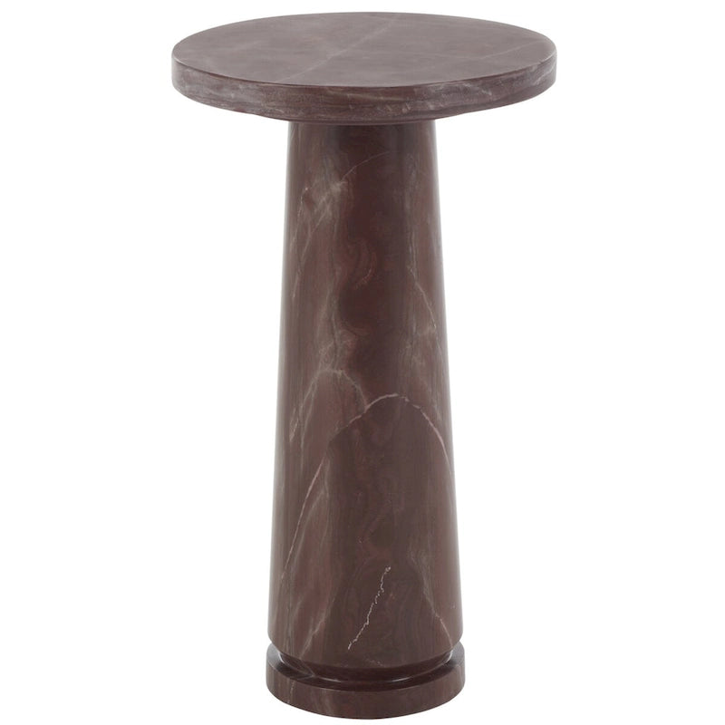 Table d'appoint ronde en marbre avec piédestal sculptural