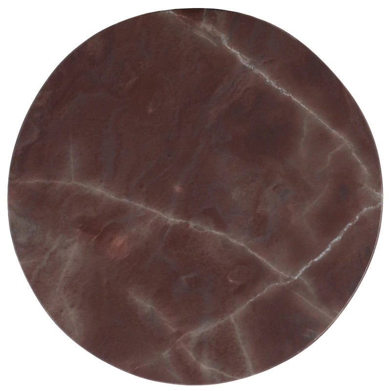 Table d'appoint ronde en marbre avec piédestal sculptural