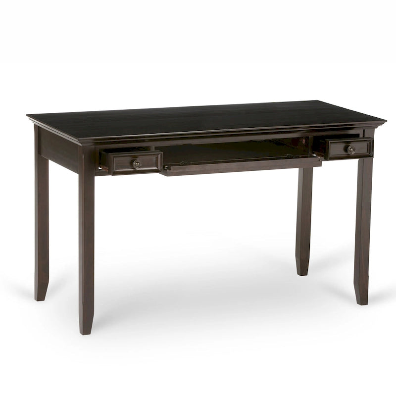 Bureau de style transitionnel en bois massif, largeur 54 pouces
