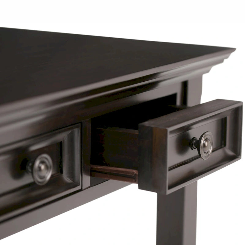 Bureau de style transitionnel en bois massif, largeur 54 pouces