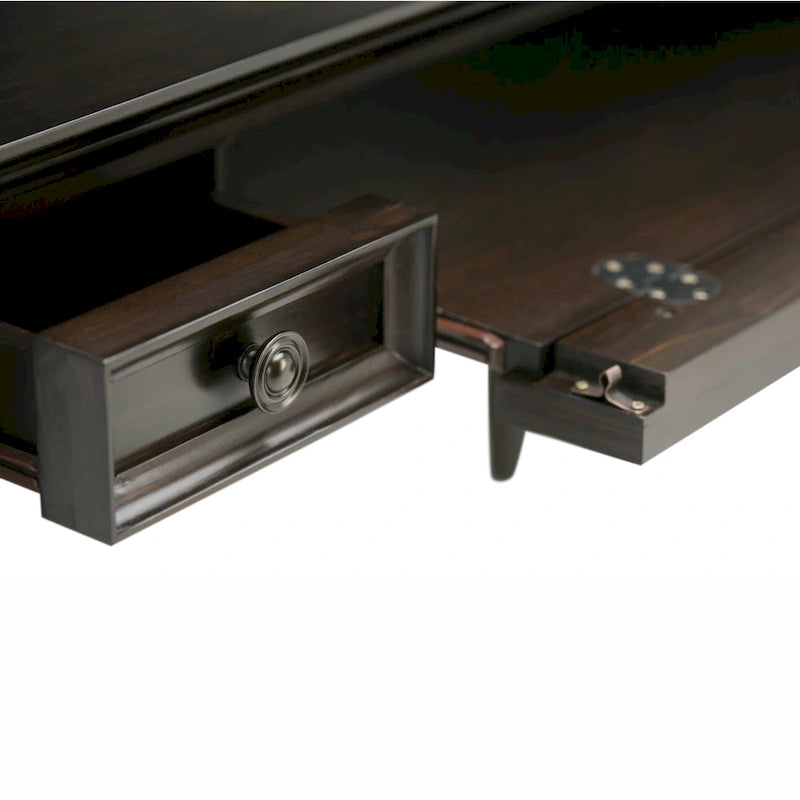 Bureau de style transitionnel en bois massif, largeur 54 pouces