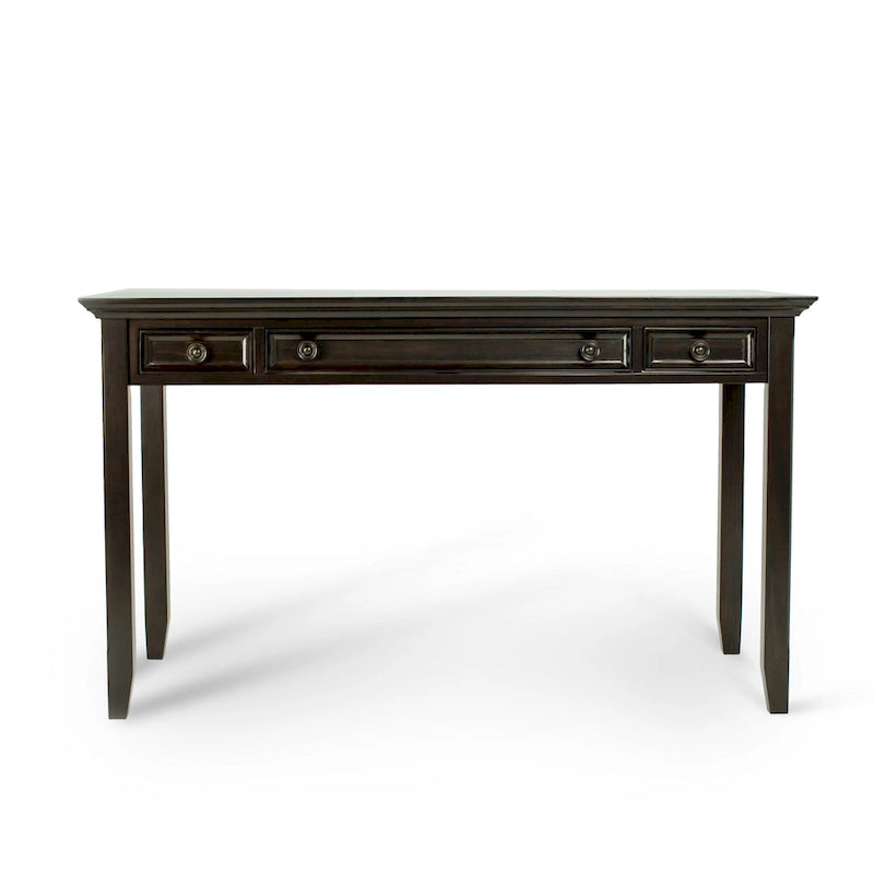 Bureau de style transitionnel en bois massif, largeur 54 pouces