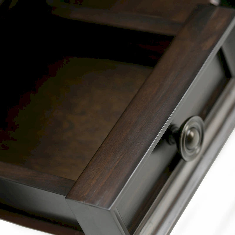 Bureau de style transitionnel en bois massif, largeur 54 pouces